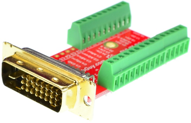 DVI-D Dual Link Male connector Breakout Board